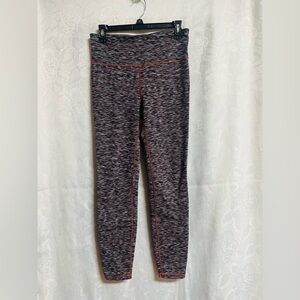 GAP Women’s Marled Black and Red Leggings
